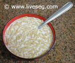 Tigela de cereal integral.