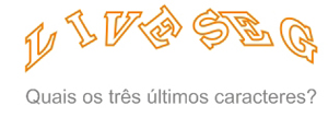 Exemplos de caracteres de segurança baseado no CAPTCHA